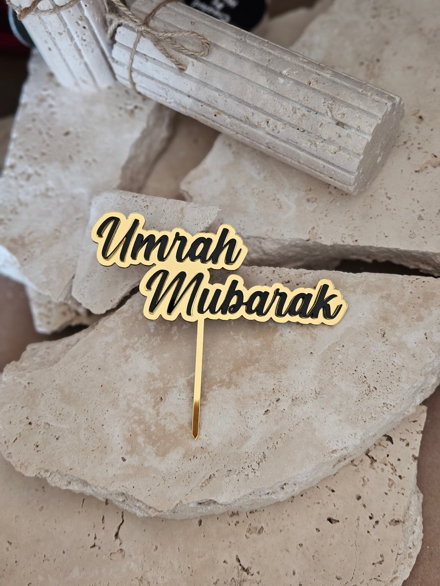 Umrah Mubarak Topper Set