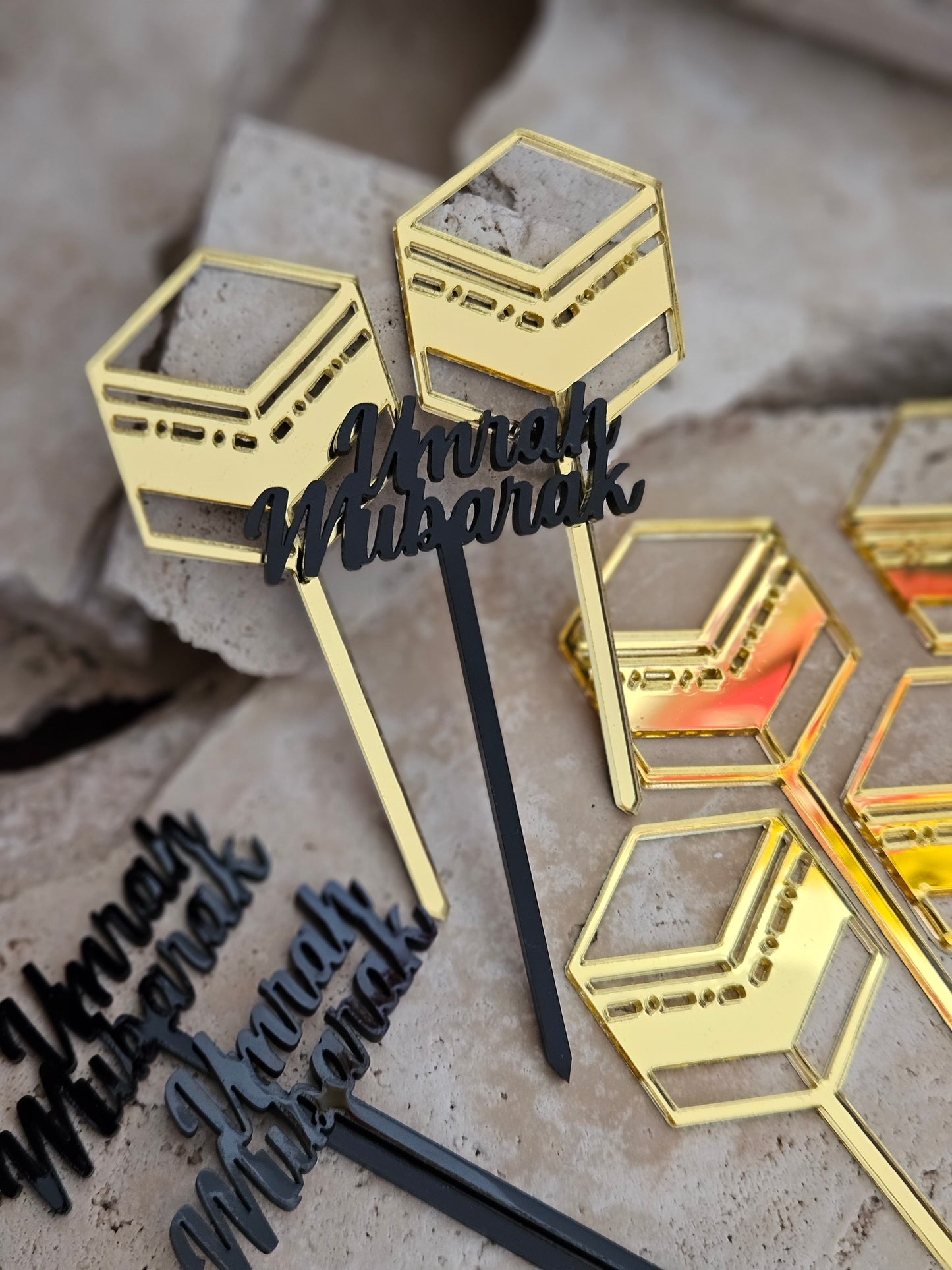 Umrah Mubarak Topper Set