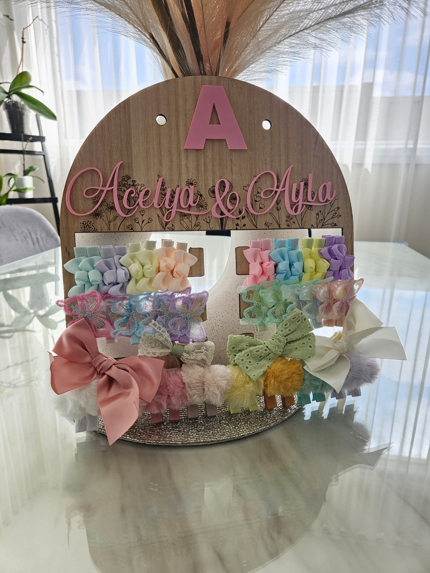 Personalised Bow & Clip Holder