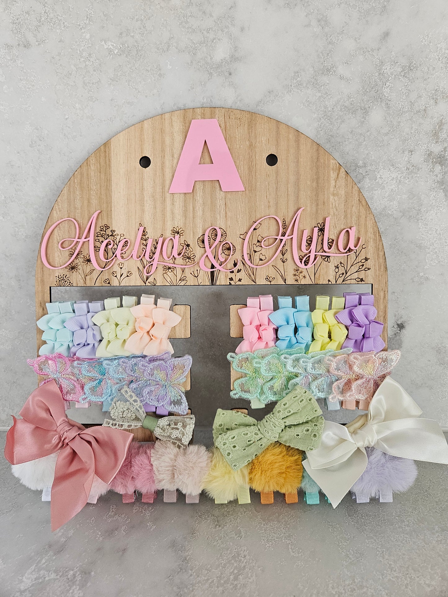 Personalised Bow & Clip Holder