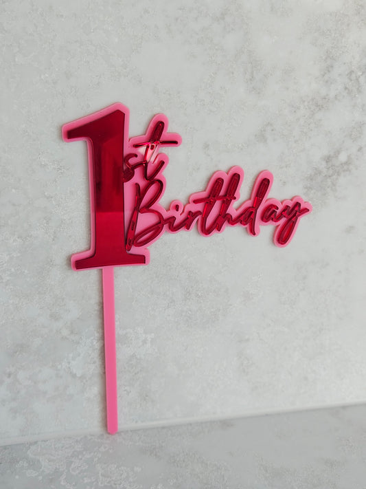 1st Bday Cake Topper