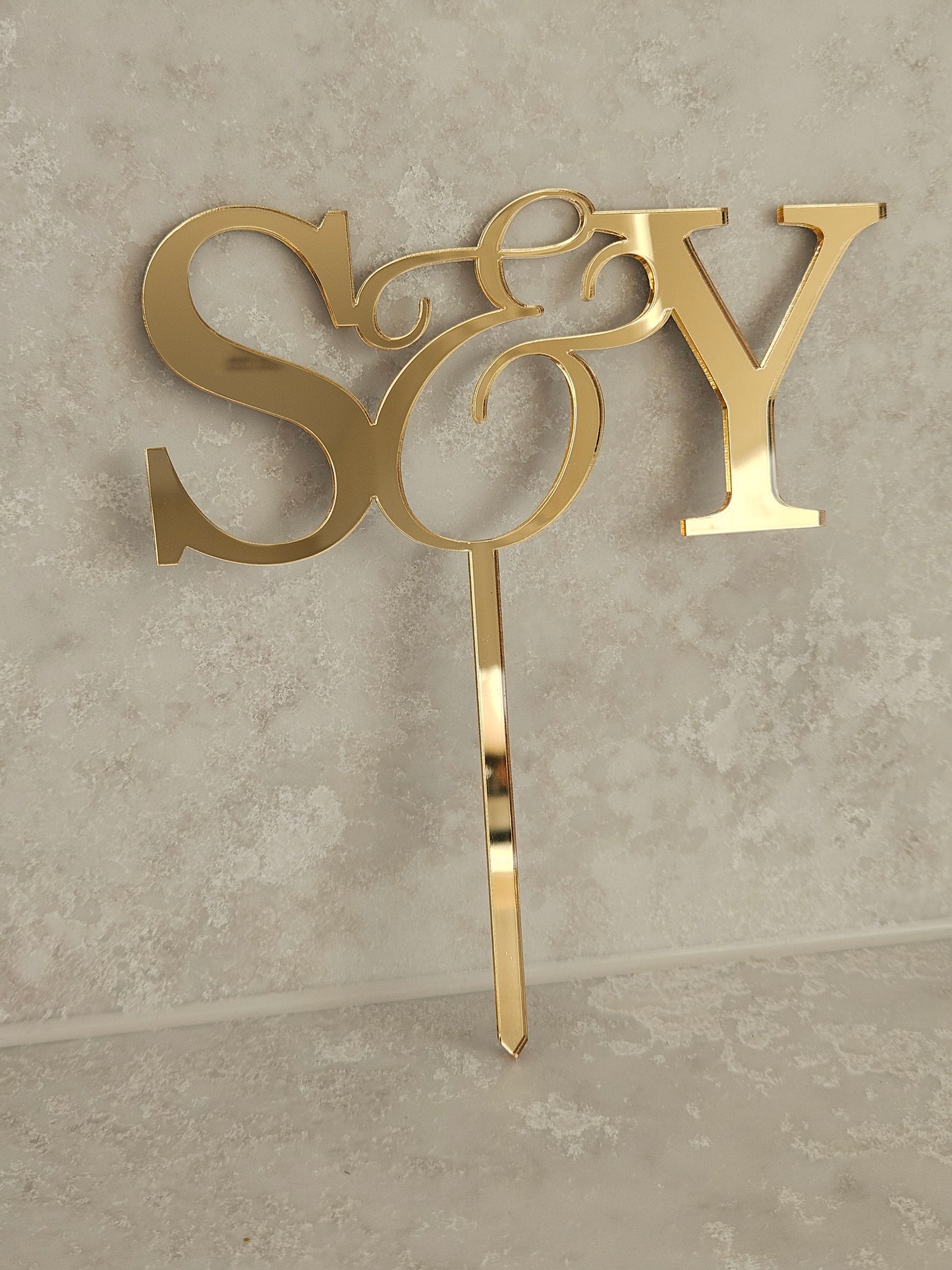 Initial Cake Topper Style 1